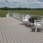 The finished deck looking out over the ramp.