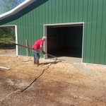 Finished concrete floor.