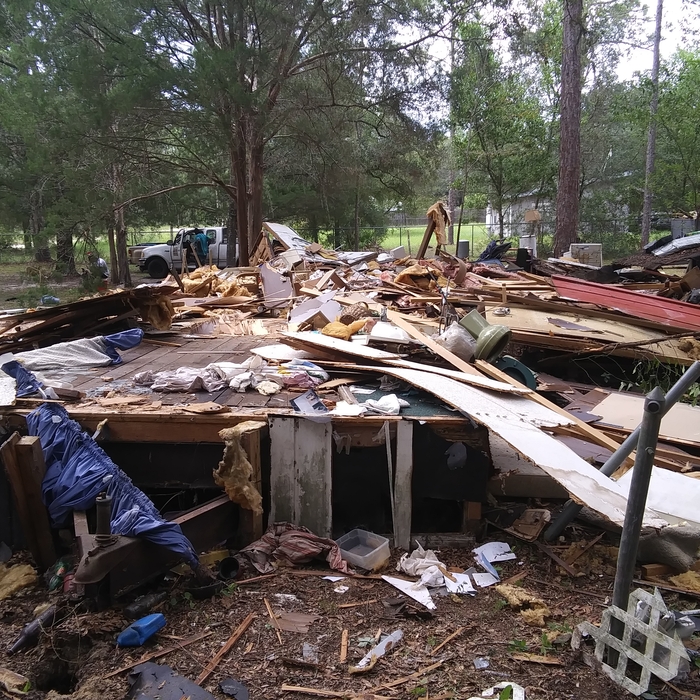 Mobile home demolition
