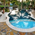 Custom pool in limited space backyard