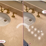 Marble vanity honing, polishing, and sealing.