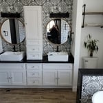Master Bathroom new vanities
Tile mirrors lights etc