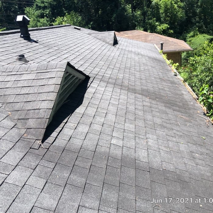 Roof repair work by our team in Atlanta