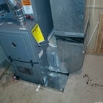 Furnace installation with pan