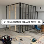 build / placed studs to install new drywall