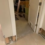 Noble Square drywall replacing to fiber-glass sheathing and painting.