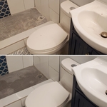 Before and After Pics of one of the bathroom.