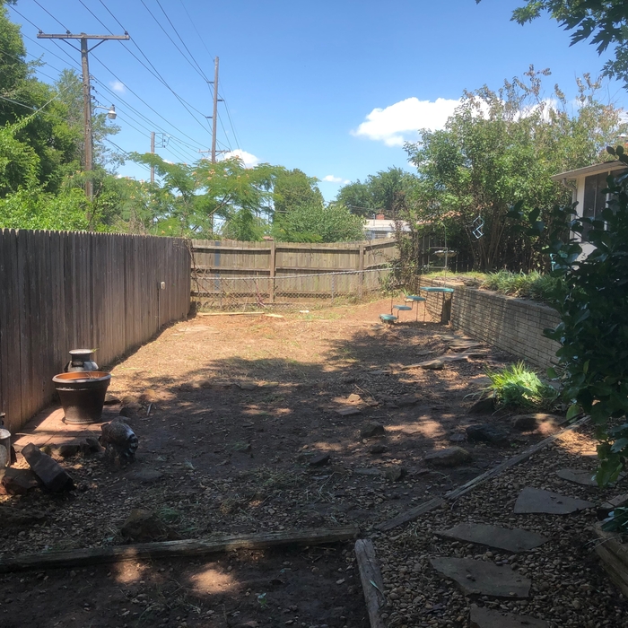 Clearing and cleaning up fence line
