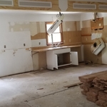 Before Kitchen , Flooring and Trim
