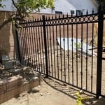 Security side pool fencing and gates