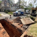 Sewer line install