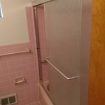 Before of the 50's pink bathroom