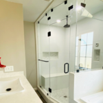 bathroom with shower/sauna