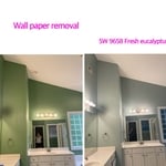 Ceiling painted walls painted after removing wall paper trim painted
