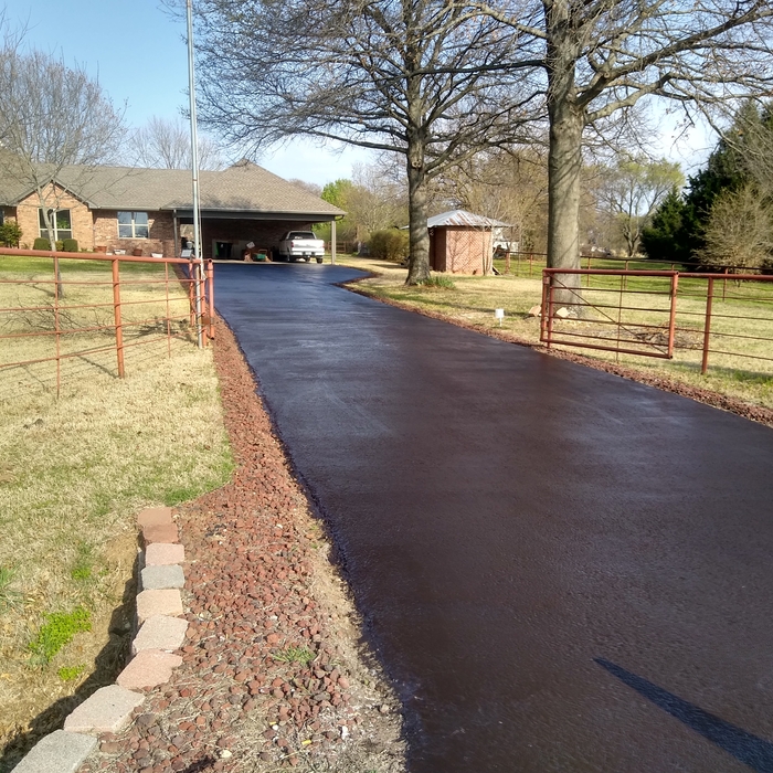 Driveway we paid in azle Texas 5 years ago and came back and done sealcoat 6 months ago