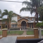 Reroofed this luxury home with a 26 Gauge Standing Seam (Mill Finish)