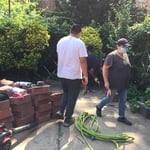 Retaining Wall and Border Installation in Backyard Located in Brooklyn