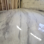 White and grey metallic epoxy