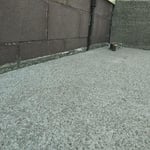 In this picture you can see the 2-3" gap on the outside wall where the concrete slab has sank.