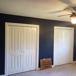 Installation of custom painted bifolding closet doors