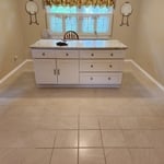 Ingram tile floor and island