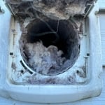 Dryer vent cleaning - before