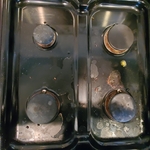 Before cleaning of stove top