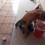 Tiled Laundry Room