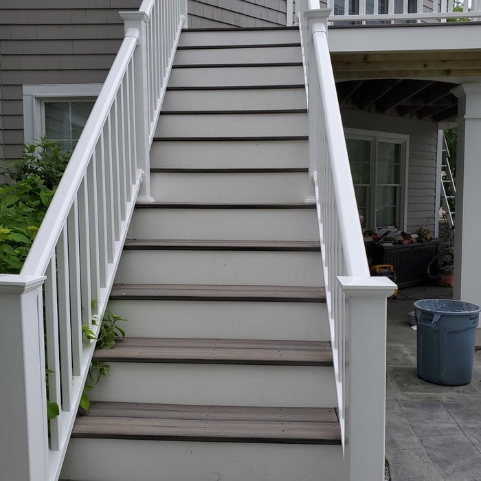 Other angles of new stairs and deck