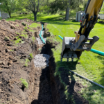 Yard drain install and yard grading