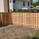 New gate and part of the left side.