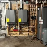 Completed boiler installation