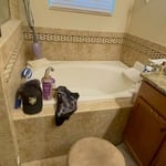 Large Tile Shower 9 feet x 4 feet