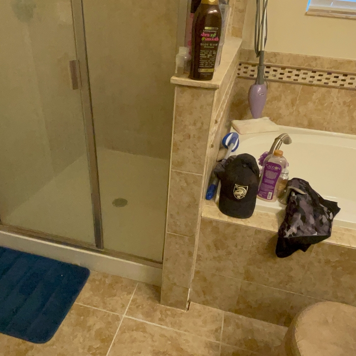 Large Tile Shower 9 feet x 4 feet