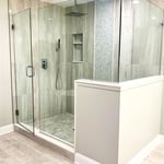 90-Degree Frameless Shower Door. Frameless Glass Shower Door Designed, Manufactured, Installed by The Best Glass Technicians. Quicken Glass - New Jersey and NYC areas.
