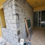 CBS building and stucco texture
