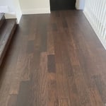 Beautiful house with outdated wood floors. By installing new Engineered Wood Floors from BBW, baseboards from Unique Wood Materials, we gave it a new look and enhanced the beauty of this home. Making the clients fall in love with their home again