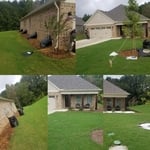 Laid down New Straw and River Rocks