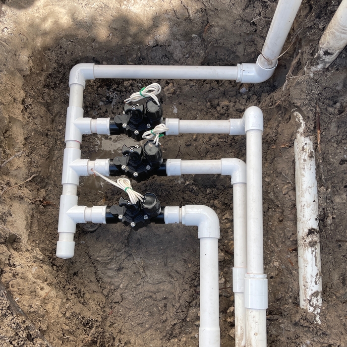 Once everything is clean, we will build a custom valve manifold and pipe it in with corresponding zones.