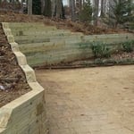 Rip out and replaced 8x8 wooden Retaining wall