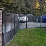 New driveway and fence