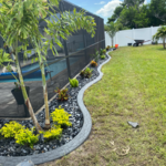 Decorative curbing & landscape