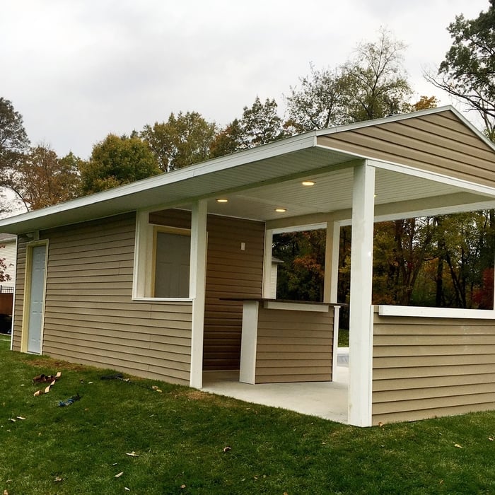 Pool Shed Construction