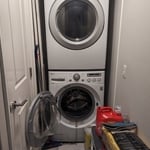 Stacked LG washer and dryer