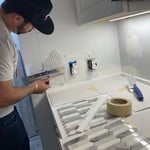 Backsplash installation