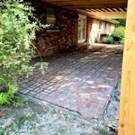 Brick paver patio