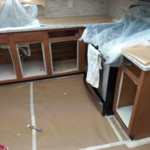 (before) Oak Brown cabinets
