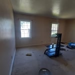 Living room windows before