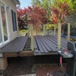 Trex Lava Rock Decking With White Trex Trasncend Aluminum Railings