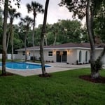 Pool and backyard were cleaned and renovated.
